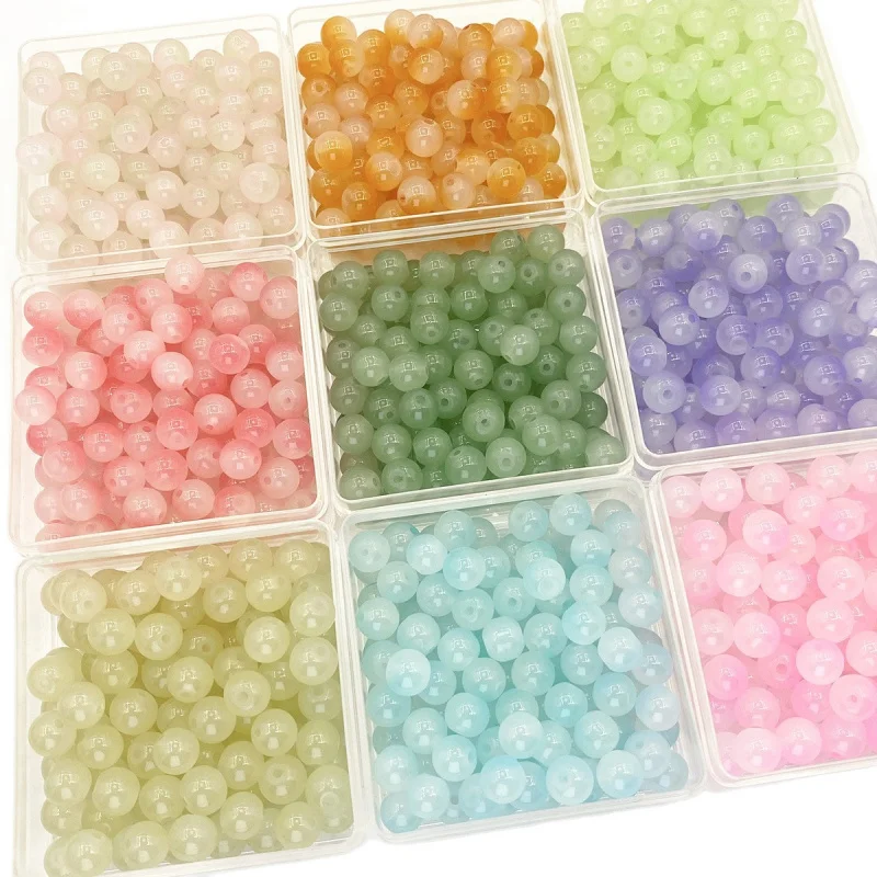 Bulk Glass Beads - Crystal Loose Beads for DIY Bracelet Jewelry Handmade Cinnabar Accessories - Image 5