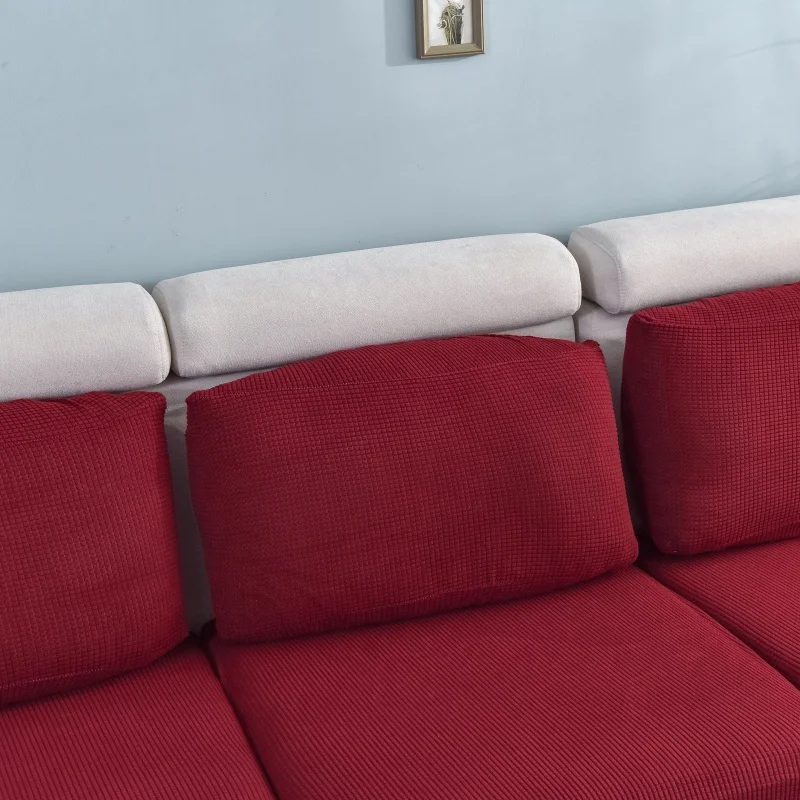 Verdickter, elastischer Sofabezug für das Wohnzimmer, einfarbiger Möbelschutz, Sofakissenbezug, abnehmbarer Sofabezug. – Detail 18