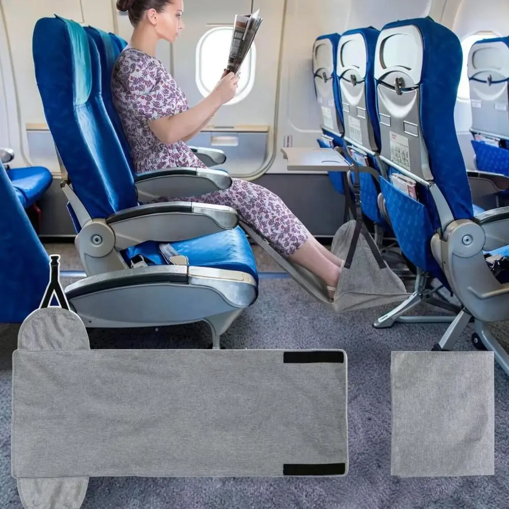 Portable Travel Leg Rest Hammock Adjustable Foot Support For Airplane Flight Train Travel Office Desk Relaxing Footrest