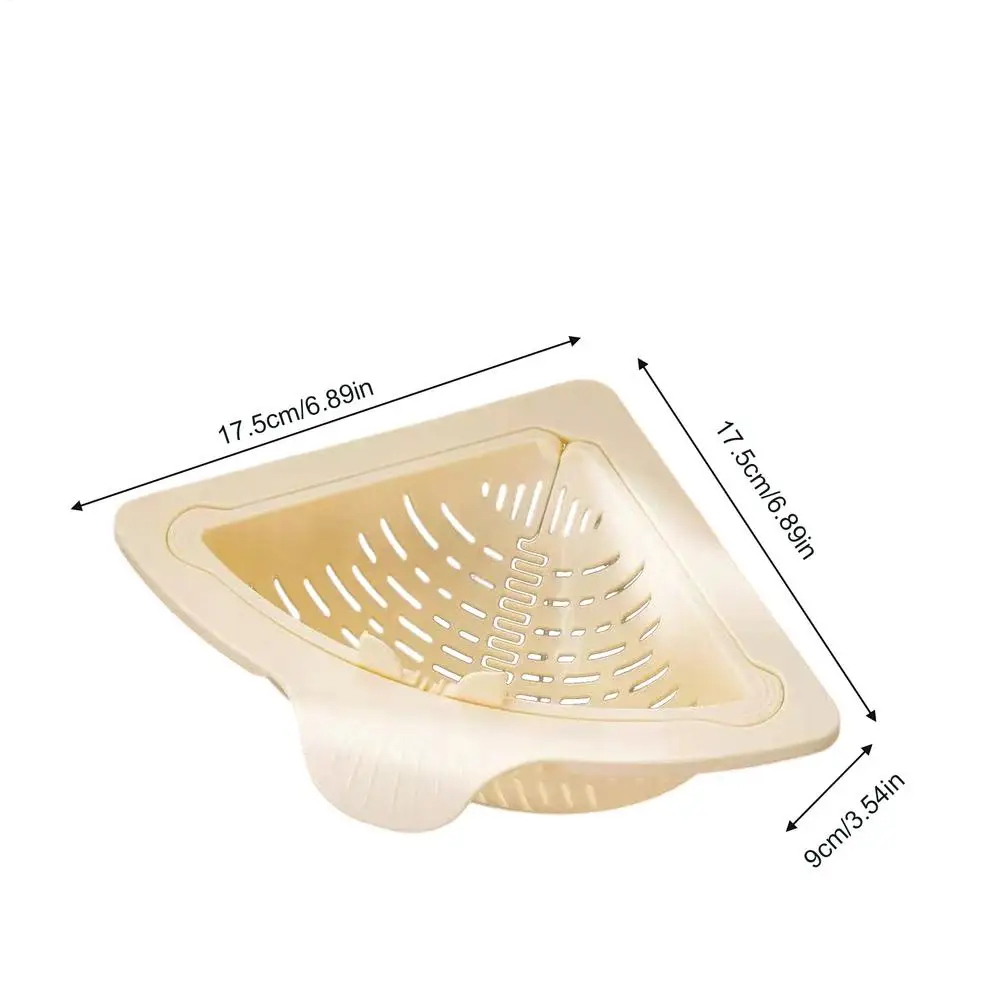 Kitchen Sink Strainer Magnetic Sponge Holder Anti-Clog Corner Sink Strainer Kitchen Food Catcher for Garbage Disposal Home