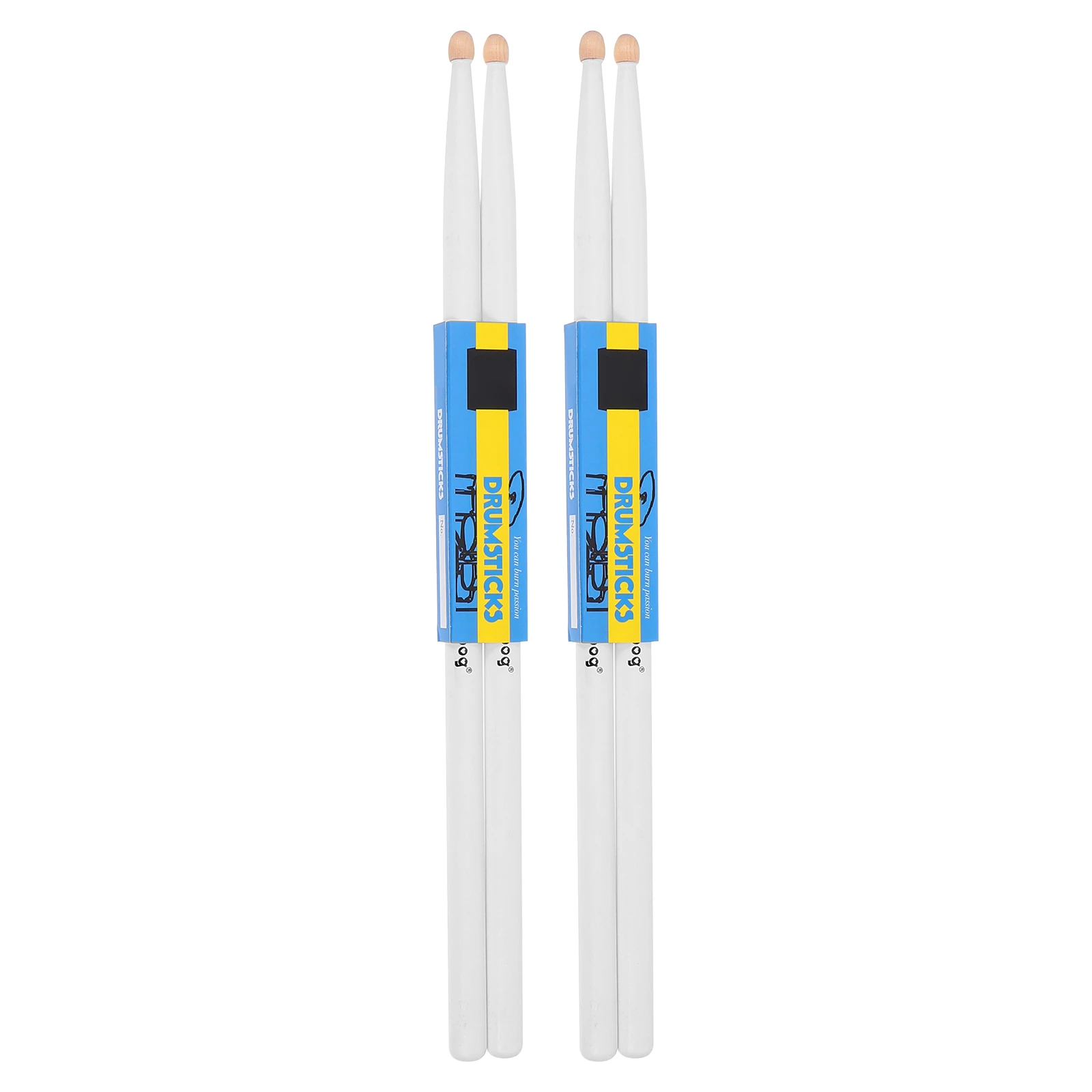 

2 Pairs Portable Maple Drumsticks Comfortable Grip Great For Beginners Children Percussion Accessories