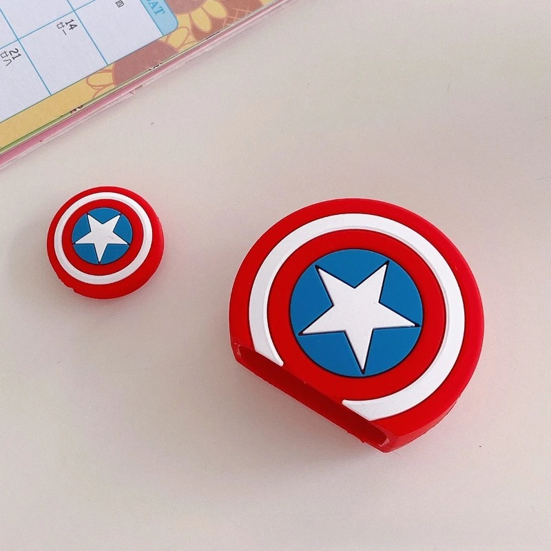 Marvel Silicone Protector Case Avengers Spider Man Cartoon IPhone Charger Cable Data Line Head Protection Cover Accessories Gift - Image 4