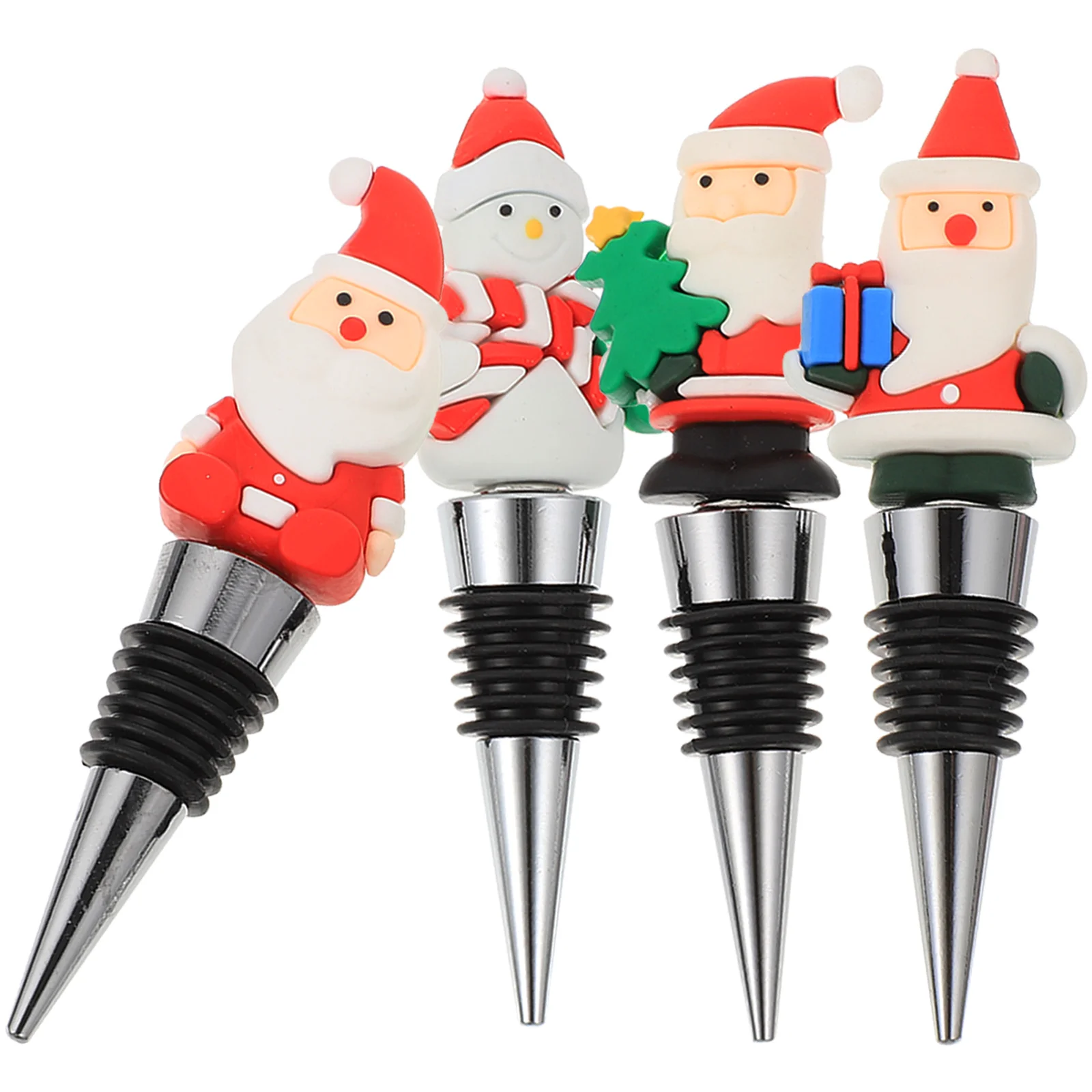 

4 Pcs Preserver New Year Sealers Christmas Corks Bottle Xmas Stopper Sealing