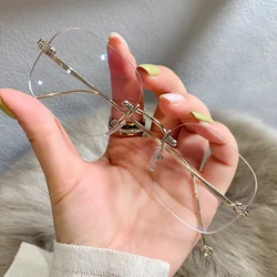 Rimless Square Reading Glasses Blue Light Blocking Computer Eyeglasses Fashion Reader Women Men Eyewear +1.0 1.5 2.0 2.5 3.0 3.5