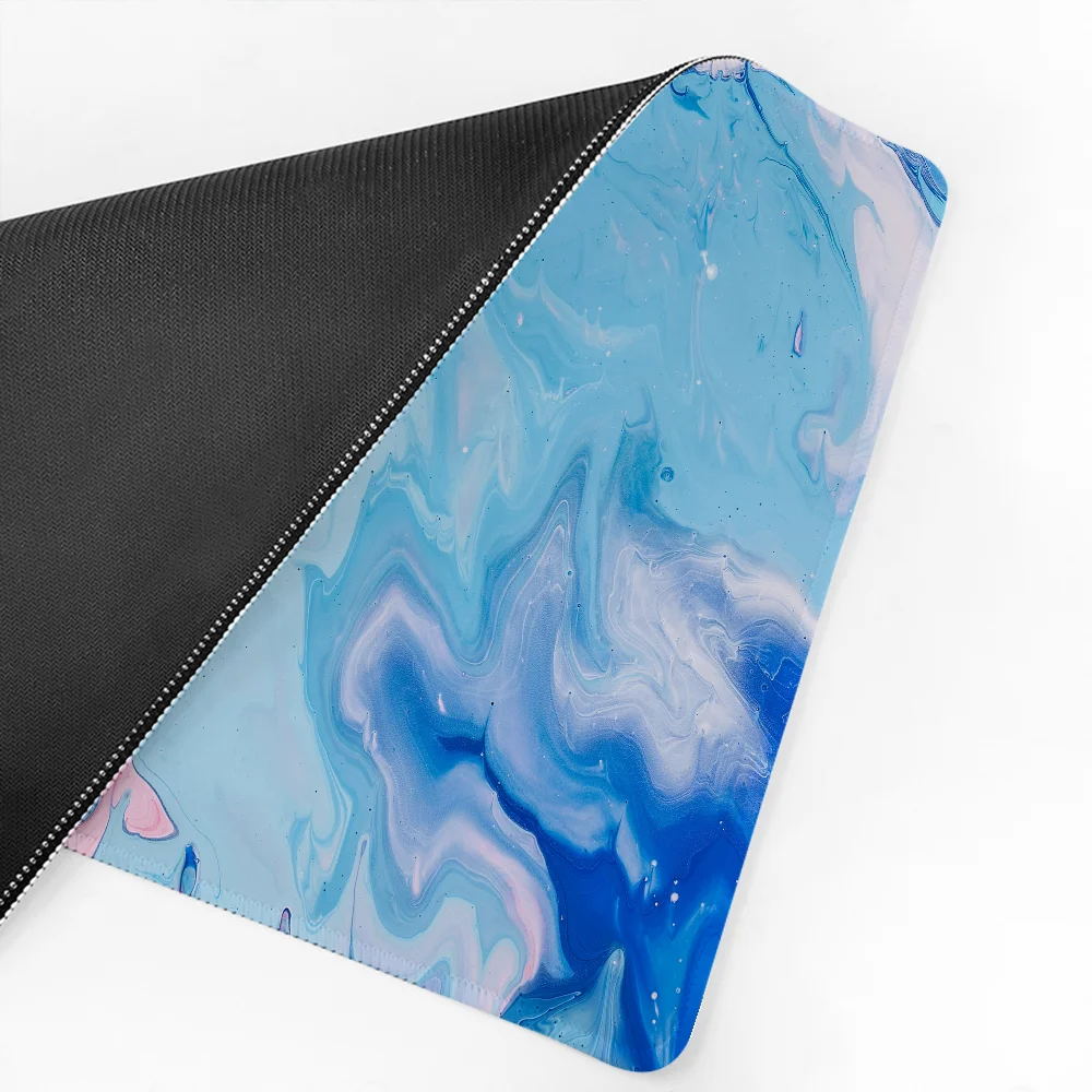 Paint Splash Pink Blue Mousepad Mouse Mat Desk Mat With Pad Gaming Accessories Prime Gaming XXL Keyboard Pad