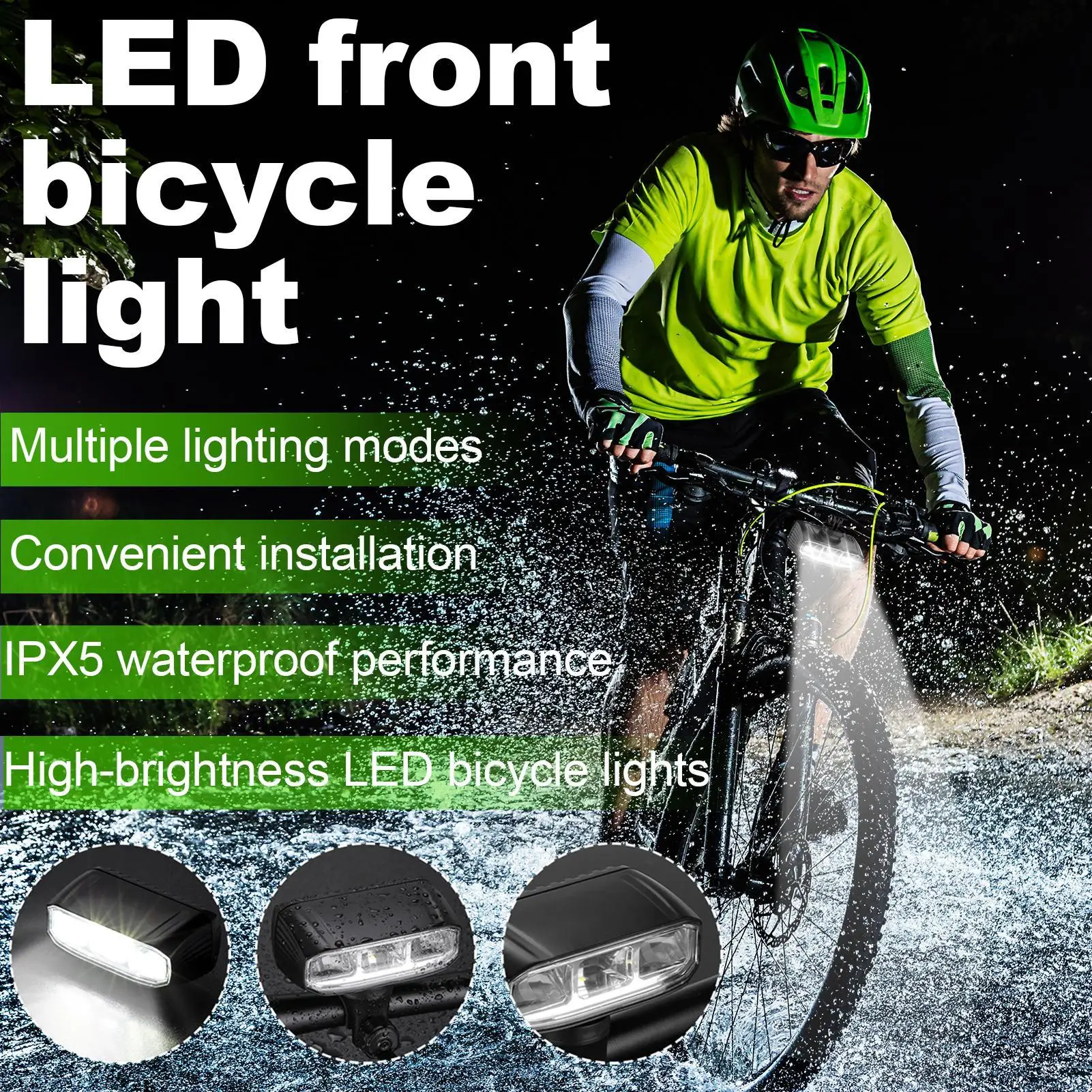 

Велосипедная фара, ультра яркая USB перезаряжаемая велосипедная фара, перезаряжаемая велосипедная фара для гонщиков, велосипедистов, байкеров, женщин и мужчин