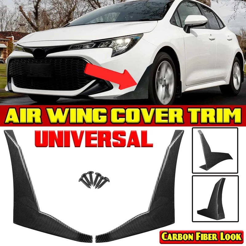 Car Side Fender Fins Spoiler Chin Skirt Protector Front Rear Bumper Lip Splitter For Infiniti Honda Toyota