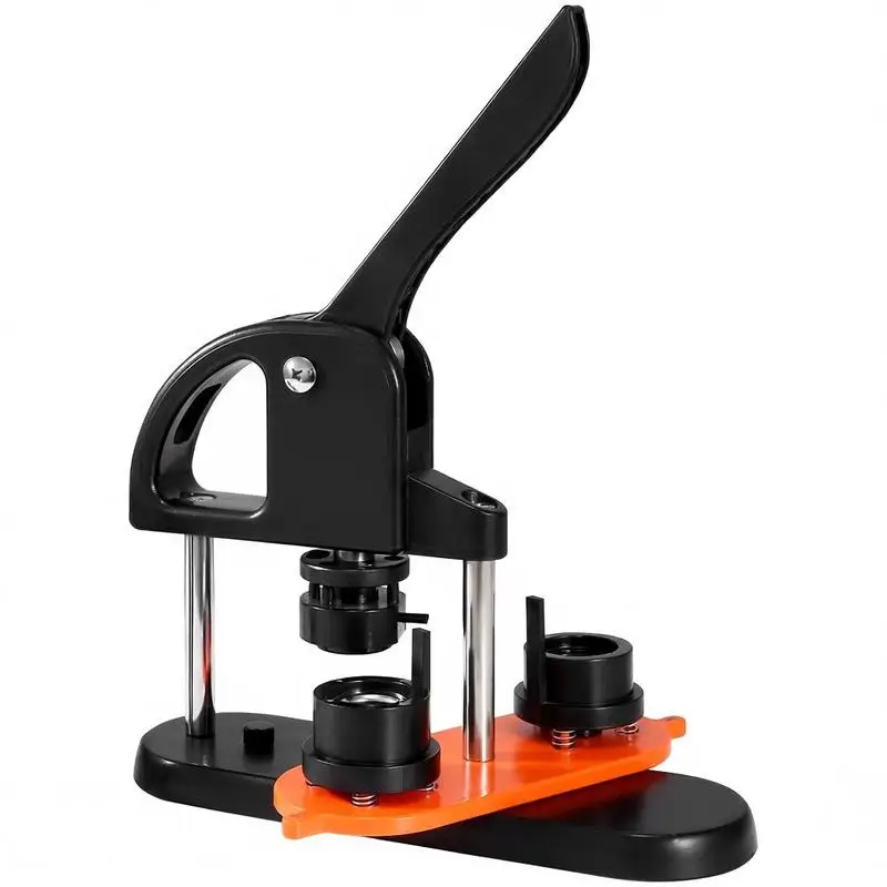 

Badge Press Machine 25mm For DIY Crafts Holiday Gifts School Projects, 500pcs Button Components Panda Magic Book Ergonomic Arc Handle Manual Punch Kit