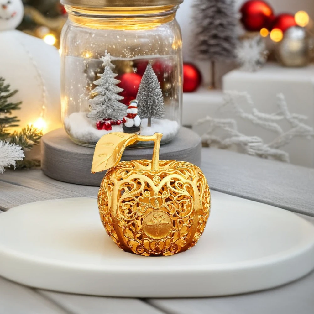 

Artificial Fruit Sculpture Decorative Shelf Ornament Miniature Apples For Home Office Christmas Decor