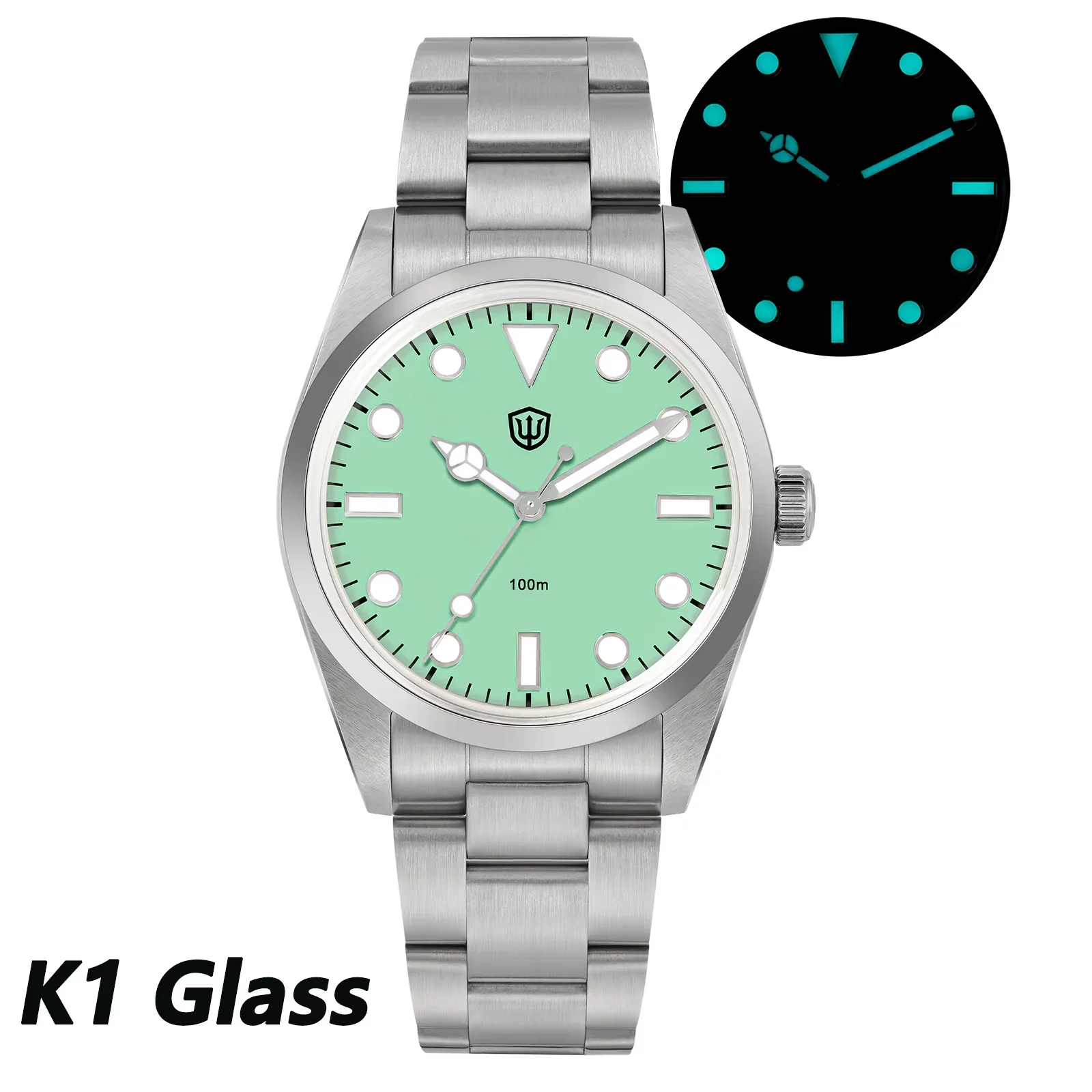 Watchdives WD1016 V3 quartz horloges VH31 Sweep Movemennt K1 saffier 100M waterdicht roestvrijstalen armband Vintage horloge man