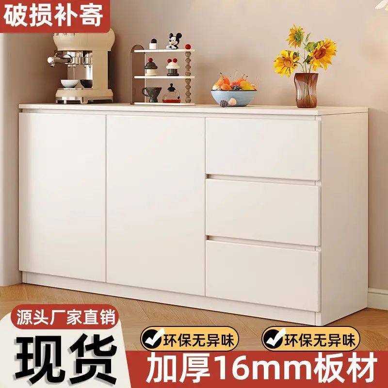 Side cabinet household storage solid wood cabinet large capacity household living room against the wall