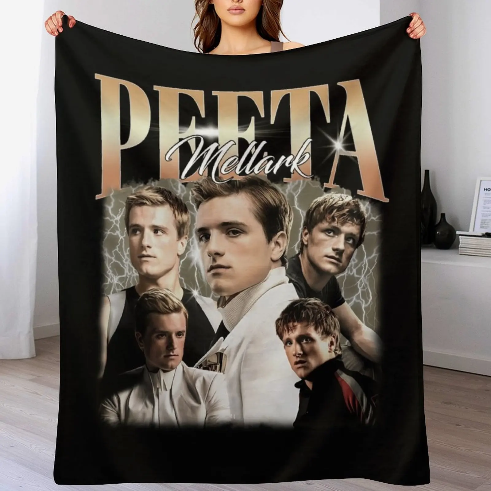 Peeta Mellark Vintage Unisex Limited Peeta Mellark Vintage Peeta Mellark Sweat Gift Idea Fan Throw Blanket