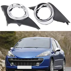 Front Fog Light Lamp Frame Cover 7452HW Replacement Fog Light Bezel Light Base Auto Accs for Peugeot 207 06-09 Sport Models