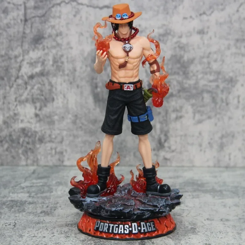 

24,5 см One Piece Ace Аниме Фигурка Portgas D Ace экшн-фигурки Gk Flame Ace Статуэтка из ПВХ кукла Gk Модель Декор игрушки подарок