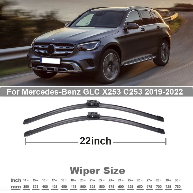 TONLINKER Car Wiper Blades For Mercedes Benz GLC-Class X253 C253 2015-2022 GLC 200 220d 250 300 43 63S 4MATIC Car Accessories