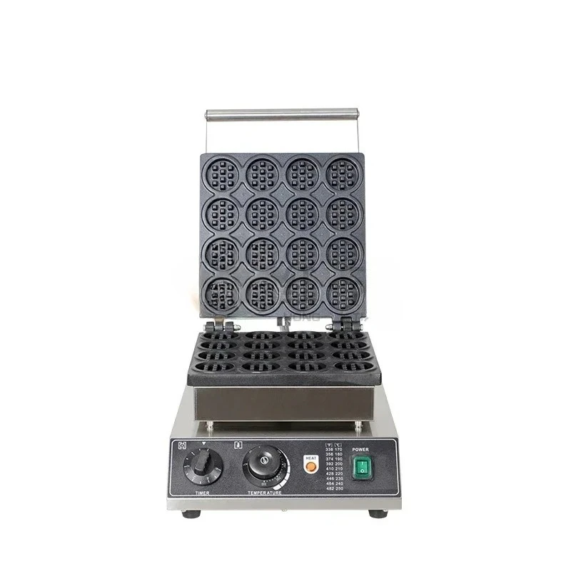 Mini 16 Hole Round Waffle Machine Waffle Cake Light Tooth Electric Heating Four Grid Round