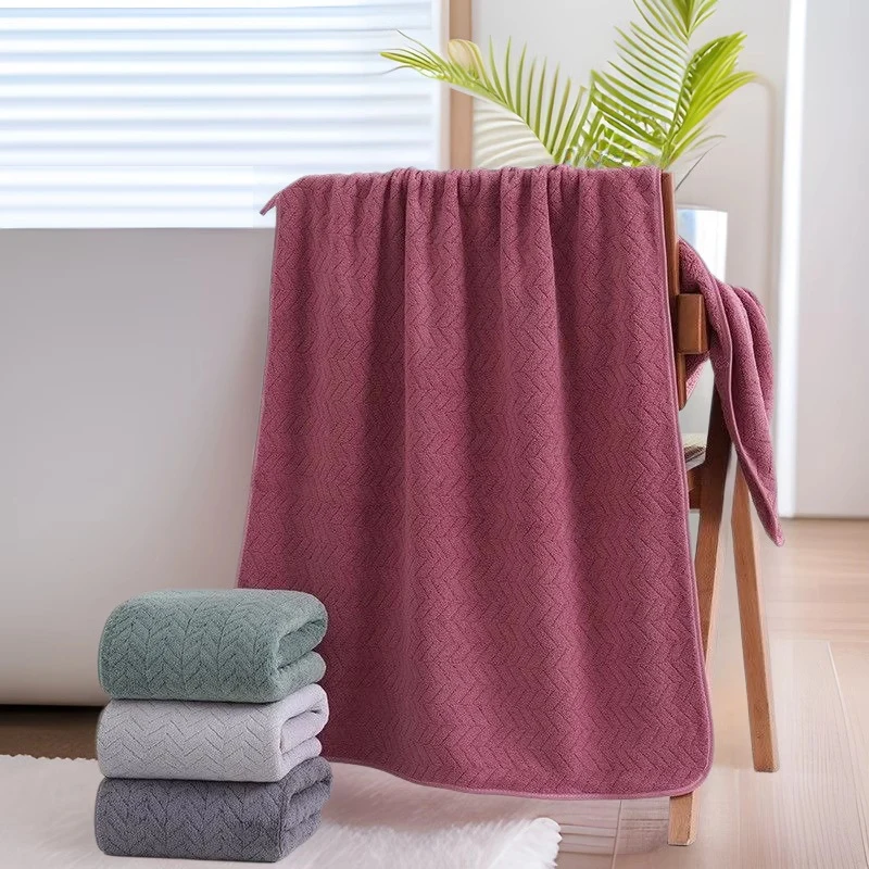 6Pcs Thick Coral Velvet Towel Set, Soft Quick Absorbent Hand Towel, Portable Sports Beach Towel, Ideal for Home Bathroom Gym Use
