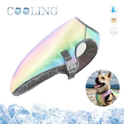 Summer Pet Dog Rapid Cooling Vest Heat Resistant Puppy Clothes Breathable Sun-proof Rainbow Jacket For Small Large Dogs Outdoor