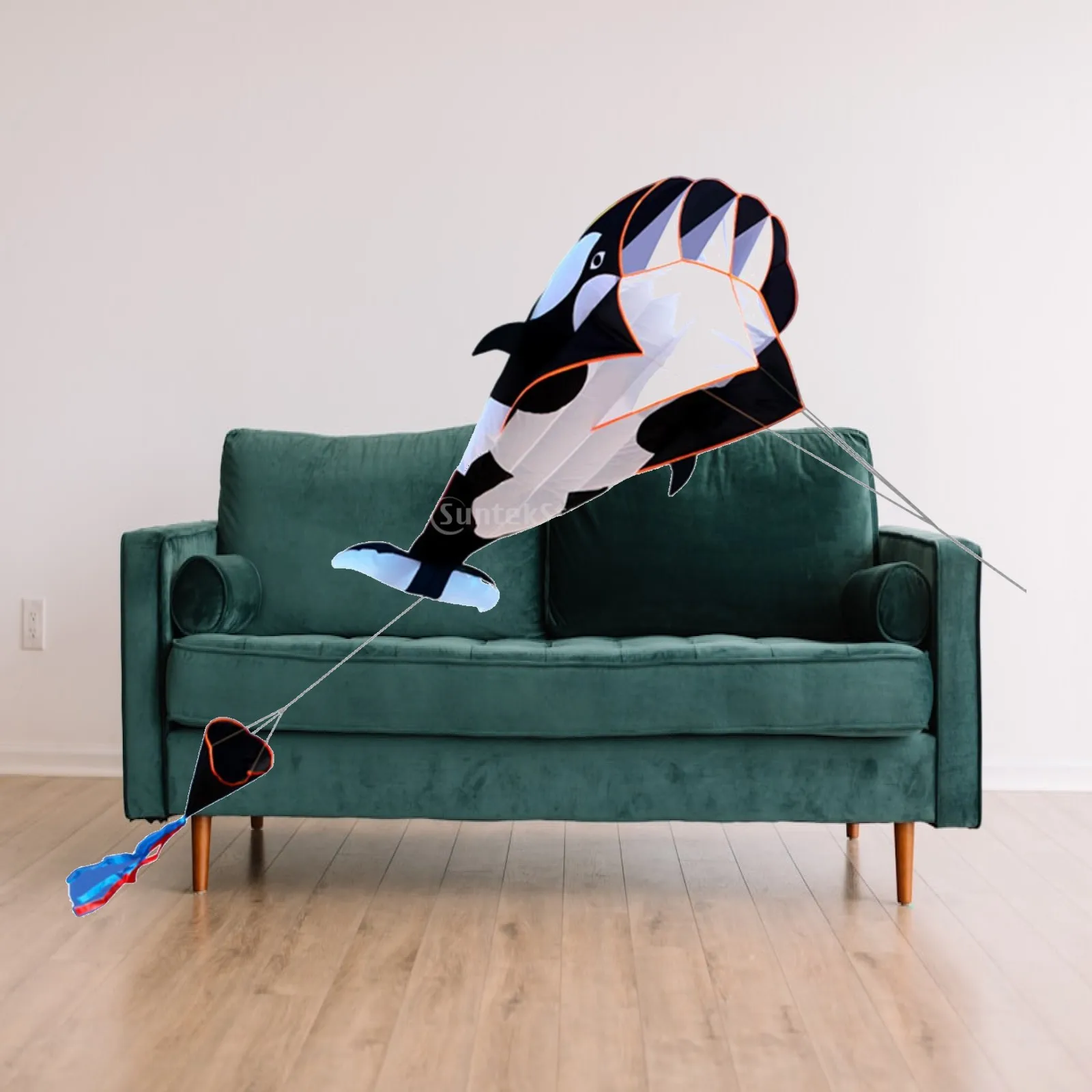 Soft Whale Kite Gifts for Kids 30m Flying Kites String Parafoil Beach Kite Huge