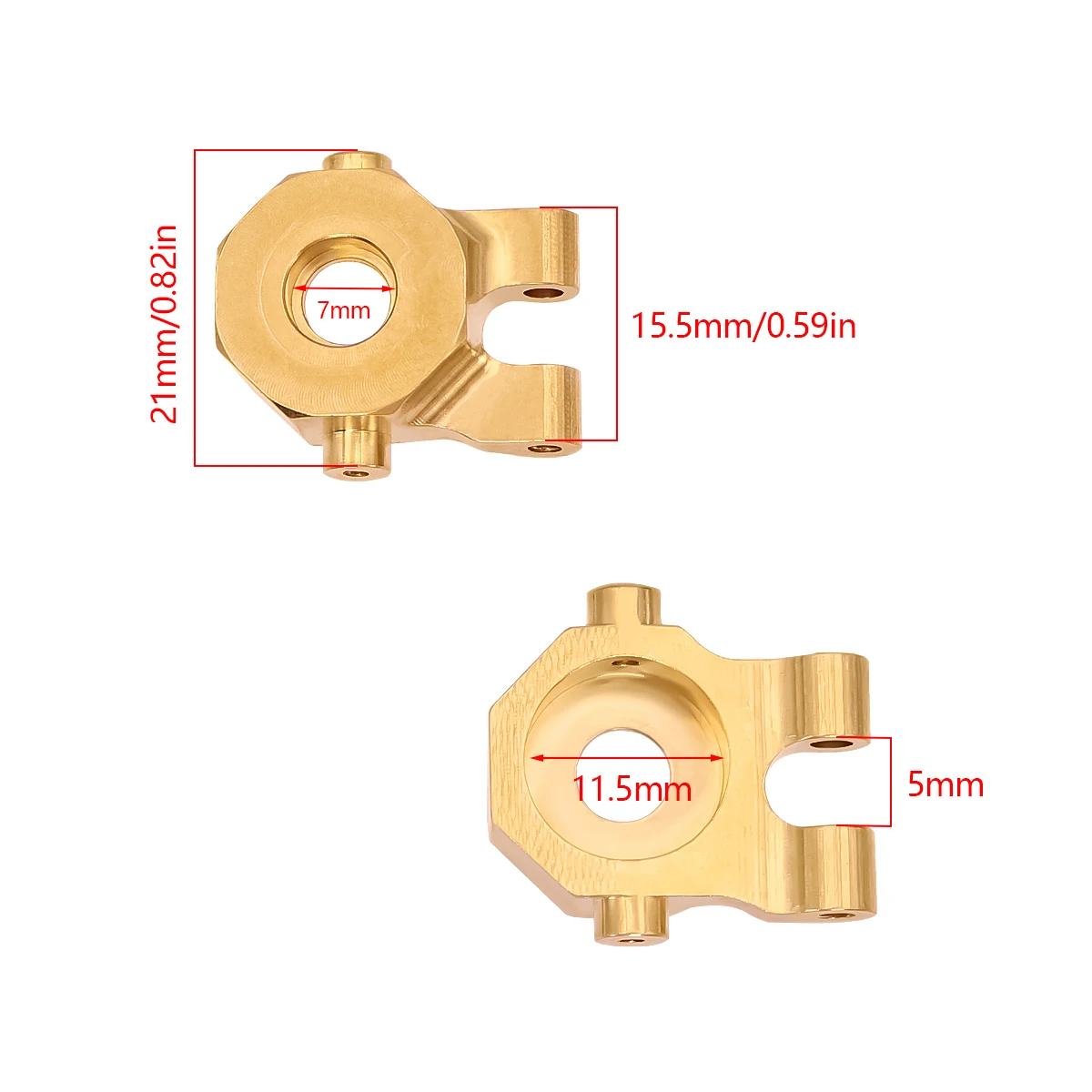 TRX4M Brass Front Rear Axle Weight Steering Knuckle Diff Cover Wheel Hex Hub For Traxxas 1/18 RC Crawler TRX-4M Upgrade Parts