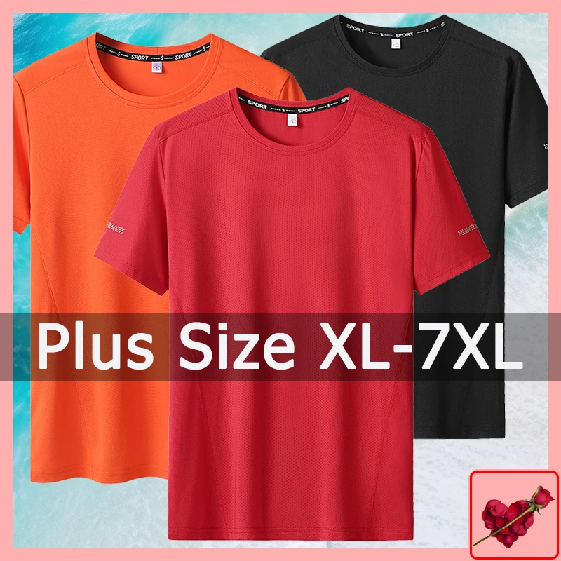 T-shirt Women Big Size 5XL 6XL 7XL Plus Size Feminino Breathable Quick Drying Work Tee Round Neck Big Size Short Sleeve Кофта