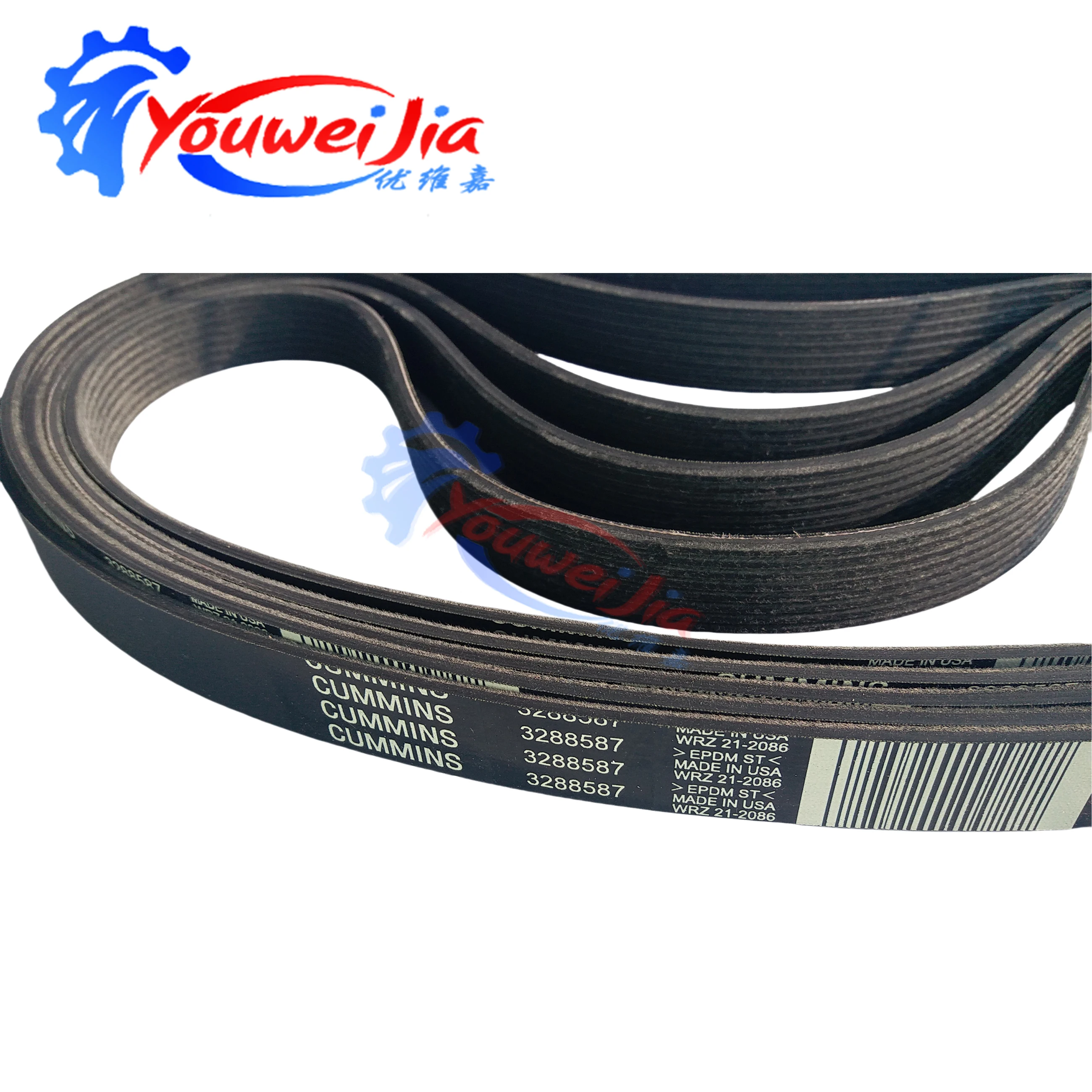 

V-образный ремень Cummins 3288587 для дизельного генератора L10 M11 QSM11 ISMe ISM 8pk1180, замена качества OEM