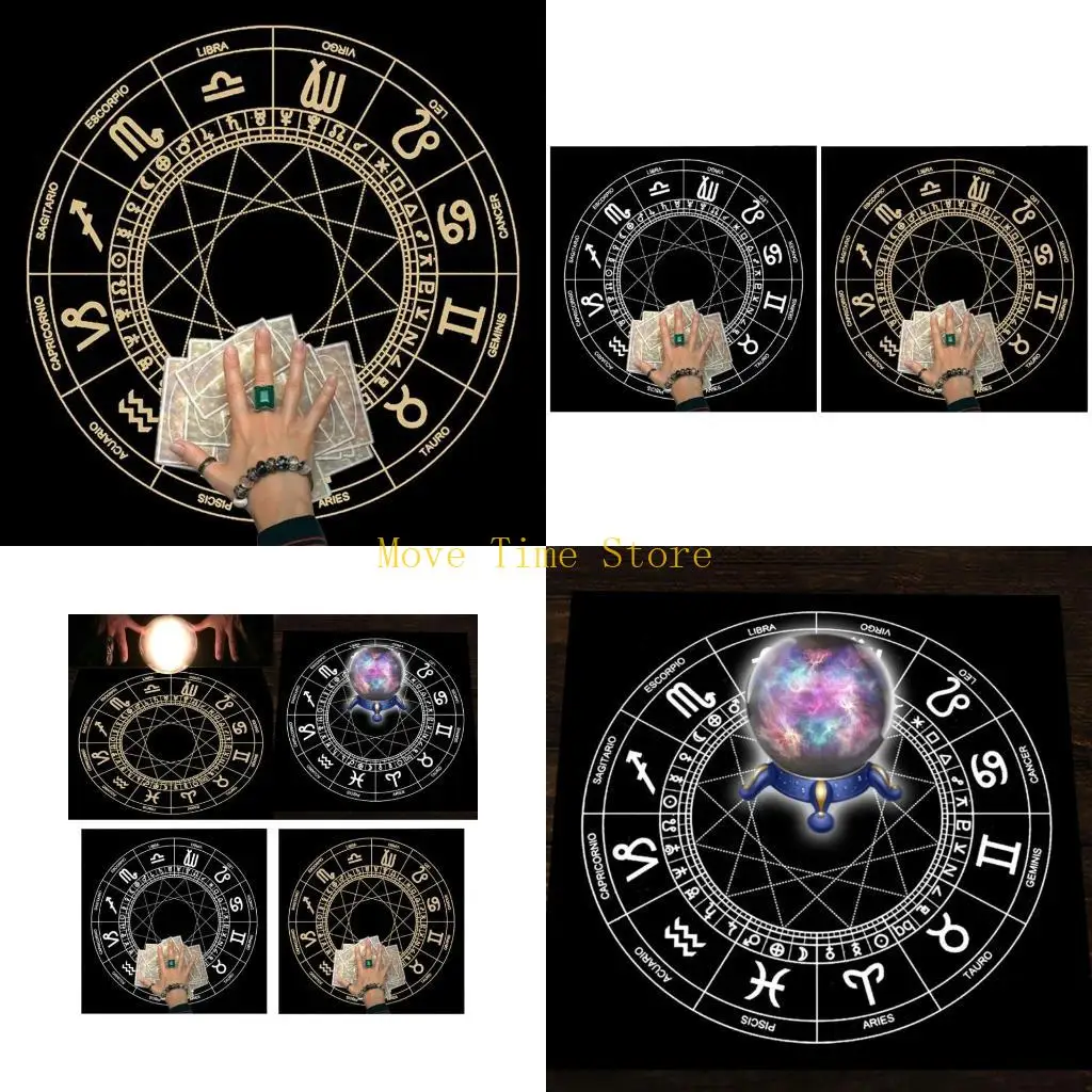 

92ME Tarot Cards Table Napkins Altar Tarot Card Cloth for Tarot-Enthusiast 50/60/75cm
