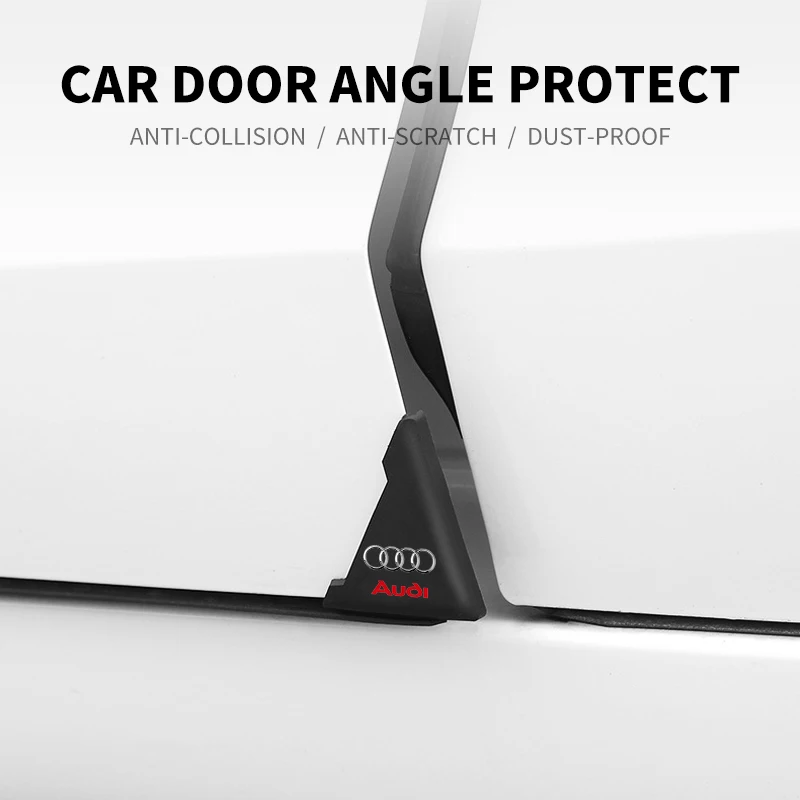 2Pcs Car Door Corner Cover Bumper Anti-scratch Protector For Audi A3 8L 8V 8P A4 B5 B6 B7 B8 A5 A6 C5 C6 C7 A7 A8 D2 D3 Q5 Q7