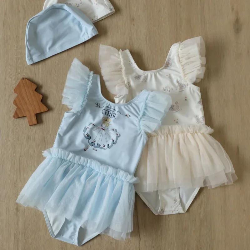 

Детские купальники, купальники для маленьких девочек, купальники для девочек, солнцезащитный крем «Лебедь», пляжный отдых, купальник, цельный бикини