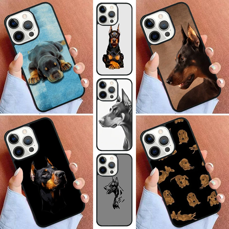 Dachshund Doberman Dog Phone Case For iPhone 16 15 14 Pro max 11 13 12 Mini Max SE 2020 6S 7 8 Plus Cover Capa