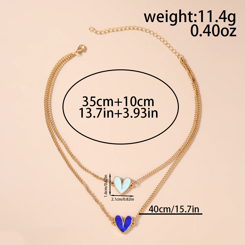 Aihua Niedliche Kawaii Mädchen Herzanhänger Halskette für Frauen Neuer Trend Mädchen Schlüsselbeinkette Party Geburtstag Schmuck Geschenke – Detail 10