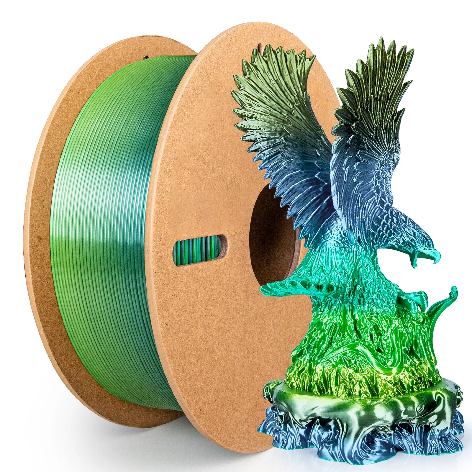 

Silk Rainbow PLA Filament 1.75mm Forest Series 500g/1KG Spool Shiny Fast Color Gradient 3D Printer Filament,Fit Most FDM Printer