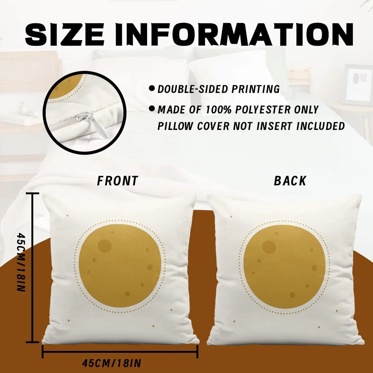 4Pcs Farmhouse Throw Pillow Cases Minimalist Golden Moon Phase Full Crescent Star Simple Modern Line Art Sofa Cushion Covers