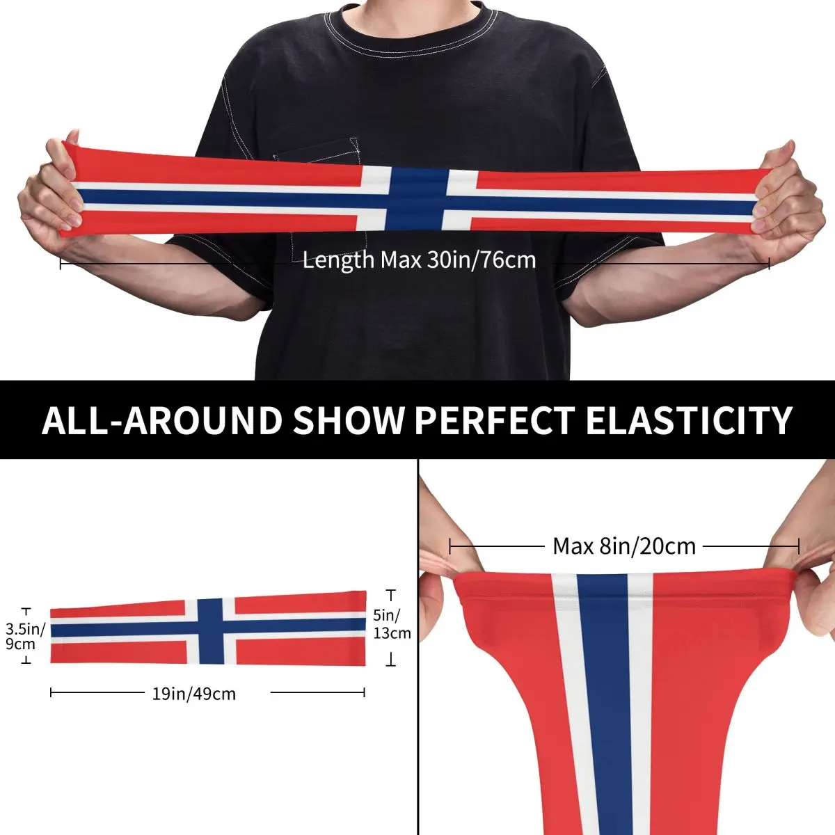 Norway Flag Outdoor Arm Sleeves Sun UV Protection Cover Summer Ice Silk Cycling Tattoo Sleeves