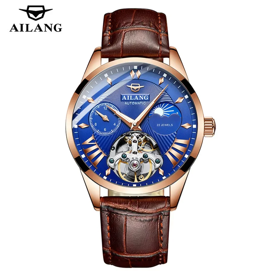 Elegancki zegarek mechaniczny z automatycznym naciągiem - alternate angle