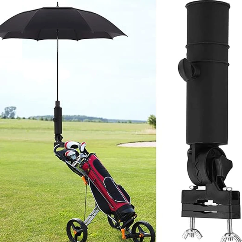 

Umbrella Stands Holder for Golf Push Cart Wheelchair Bicycle Stroller Rain Gear Tool Umbrella Connector Clip Useful Holding Lock