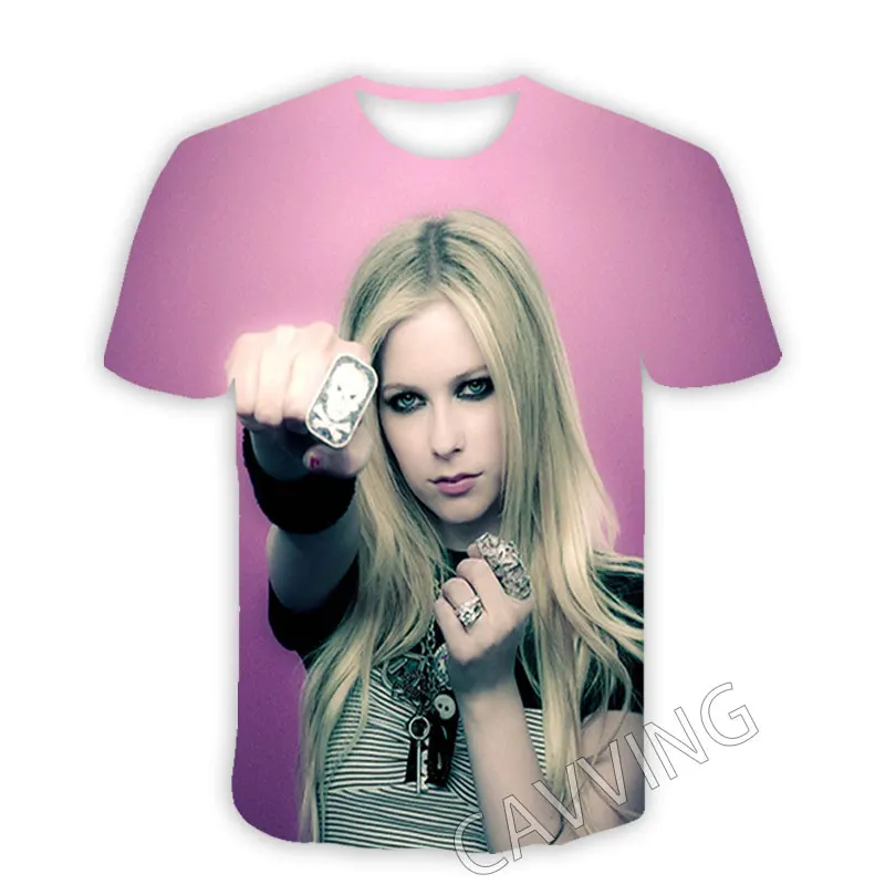 New Fashion Women/Men's 3D Print  Avril Lavigne  Casual T-shirts  Hip Hop Tshirts Harajuku Styles Tops Clothing   T02