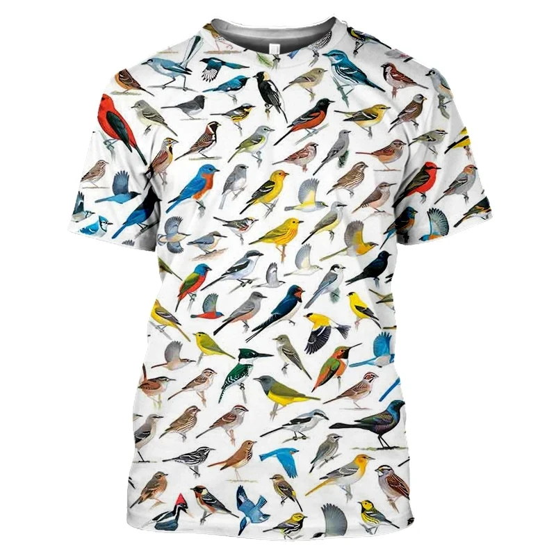 Summer New Variety of Insect Printing O-Neck T-shirt Fashion Street Fashion Elements Short Sleeve Comfortable Top