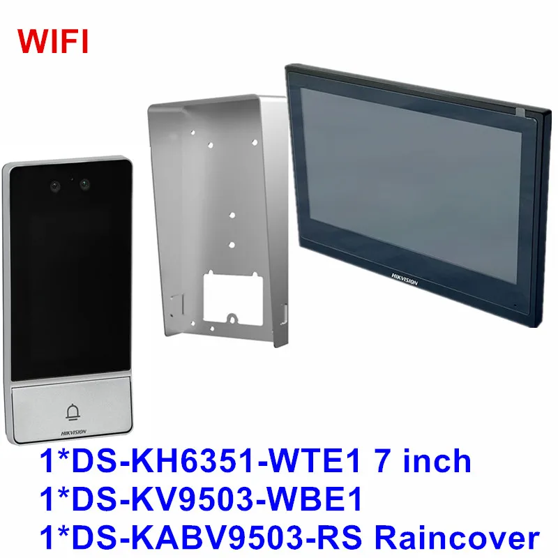 Imagem -06 - Hik Sistema de Vídeo ip sem Fio Reconhecimento Facial Door Station Poe Wifi Monitor Interior Capa de Chuva Ds-kv9503-wbe1 7