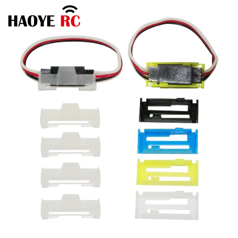 Haoye 10 Pcs ESC Servo Y Wire Extension Wire Fixed Clip Anti-Loosening Chuck Black Yellow Blue White Transparent Color Rc  Parts