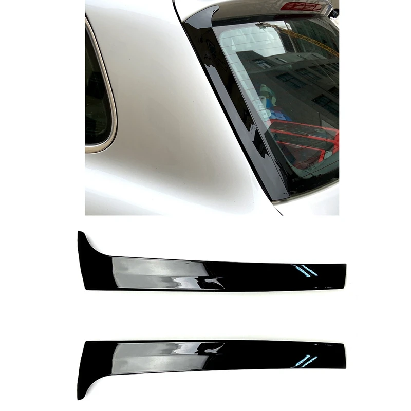 

2Pcs Gloss Black Rear Side Wing Roof Spoiler Cover Stickers Trim For-VW Touareg 2011-2017 Car Accessories