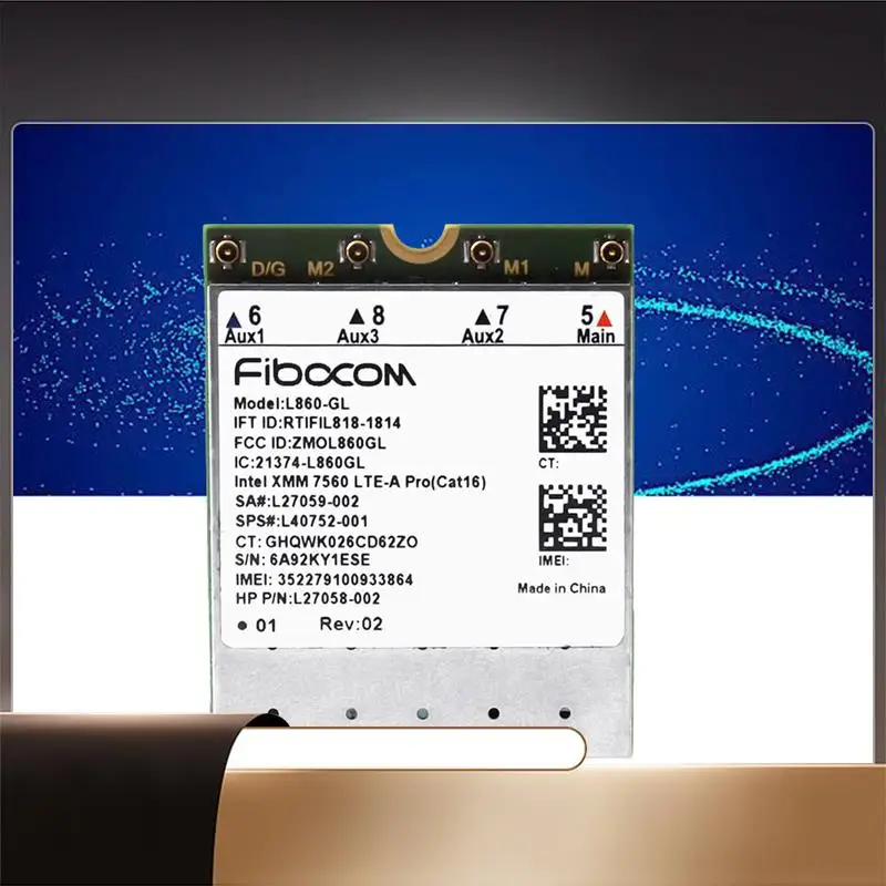 

Модуль Fibocom L860-GL Full Netcom 4G для HP X360 830G6 840G5 840G6 850G6 XMM7560 Многофункциональный модуль-X64A