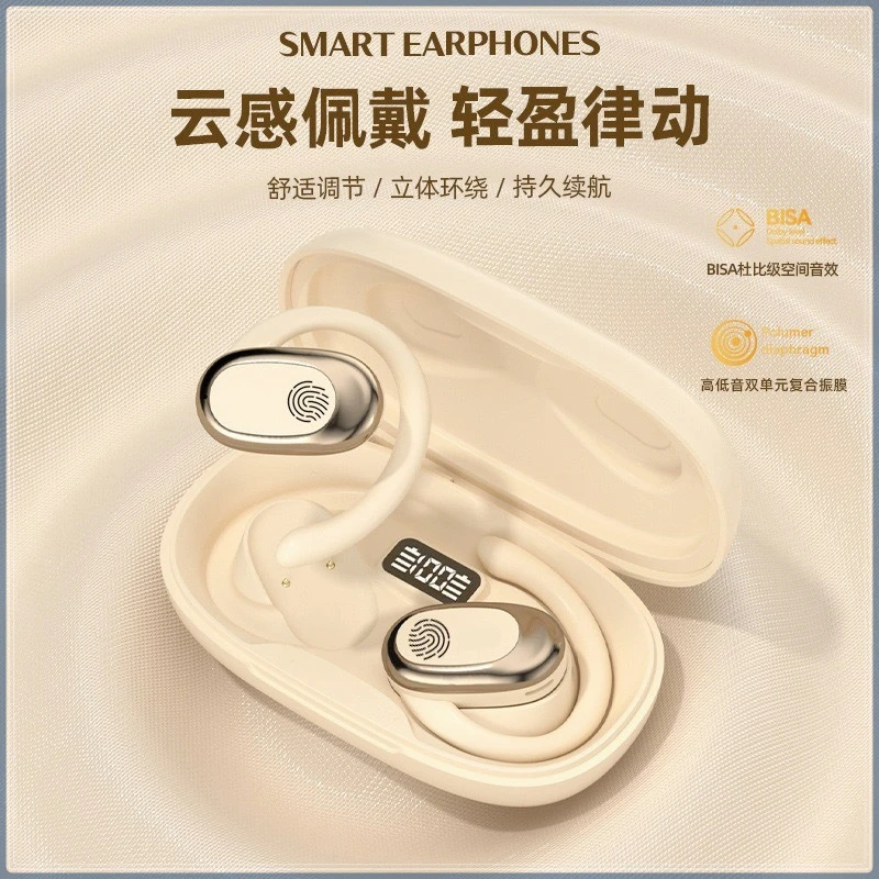 

Portable Bluetooth earphones with hanging ears, open for high-quality and comfortable listening, and long battery life