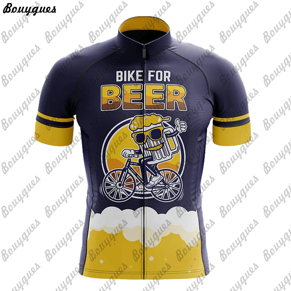 Beer Team Men Cycling Jersey MTB Maillot Bike Shirt Downhill Jersey High Quality Pro Team Tricota Mountain Bicycle Clothing