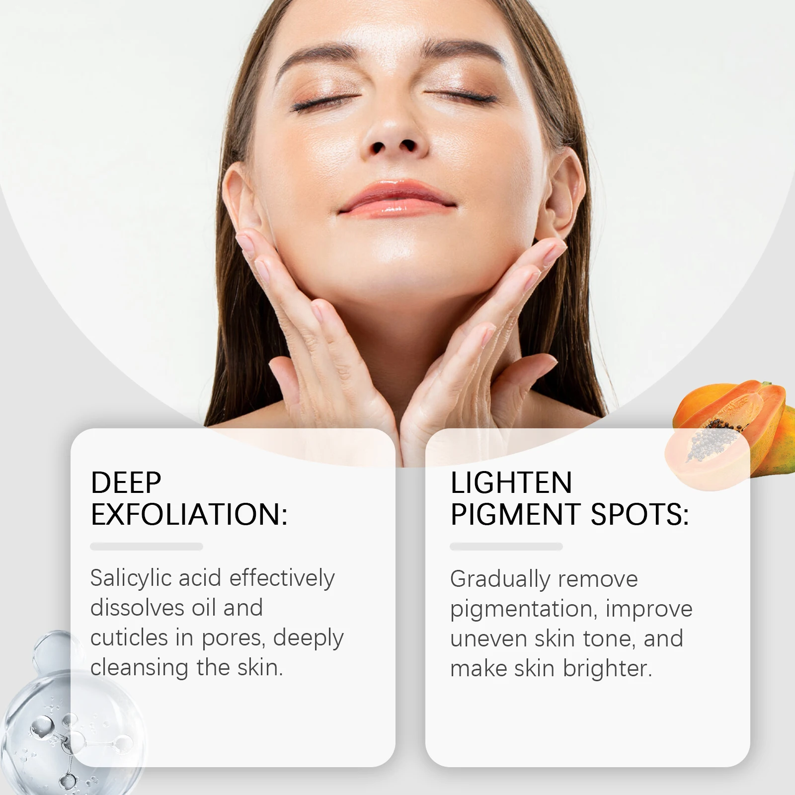 تونر تقشير حمض الساليسيليك 100 مللي جهاز تقليل المسام للتحكم في العيوب مستخلص البابايا السائل ترطيب الوجه للبشرة المعرضة لحب الشباب #2