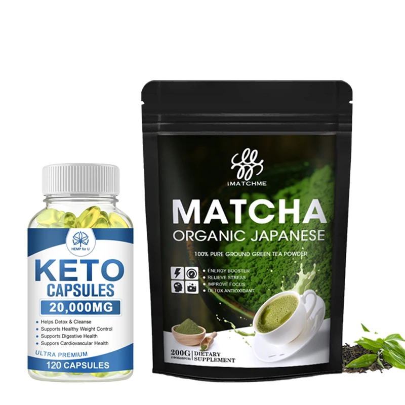 BHB Keto Capsules for Appetite Suppressant, Boost Metabolism, Weight Loss, Original Matcha Green Tea For Fat Burning Ketone Diet