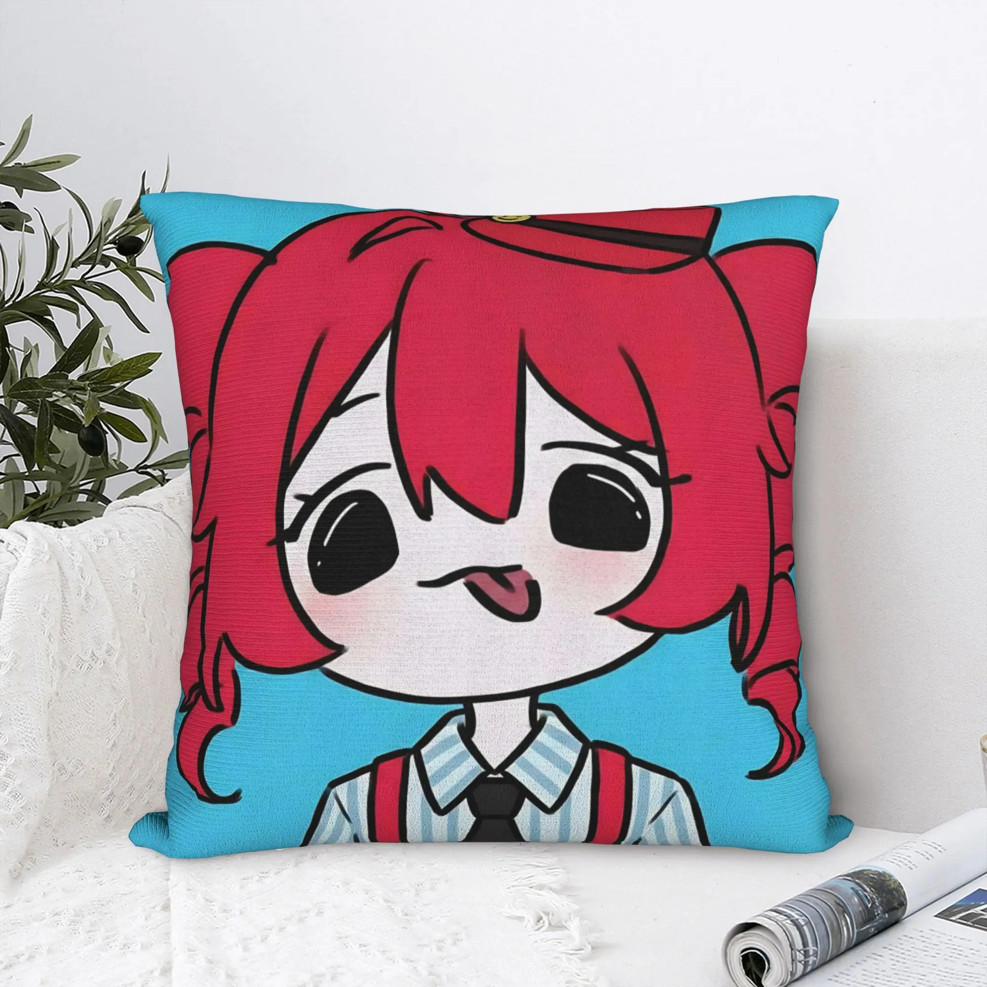 Mesmerizer Kasane Teto – taies d'oreiller carrées, housses de coussin mignonnes, décoratives et amusantes avec fermeture éclair, pour voiture, 45x45cm
