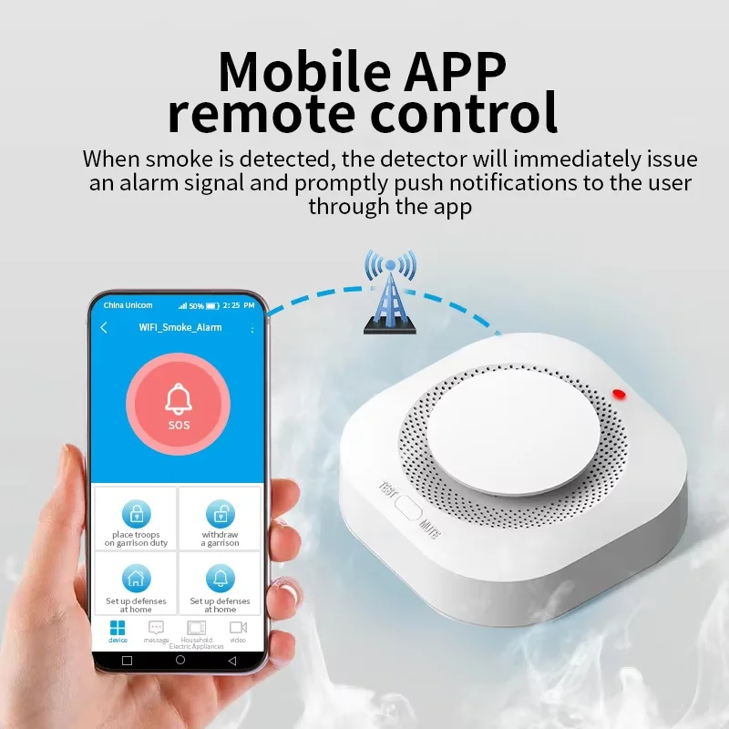 Tuya Zigbee WIFI Smoke Detector Home Security Alarm System Fire Alert For Home Or Store Warehouse Office Tuya Smart Life App New