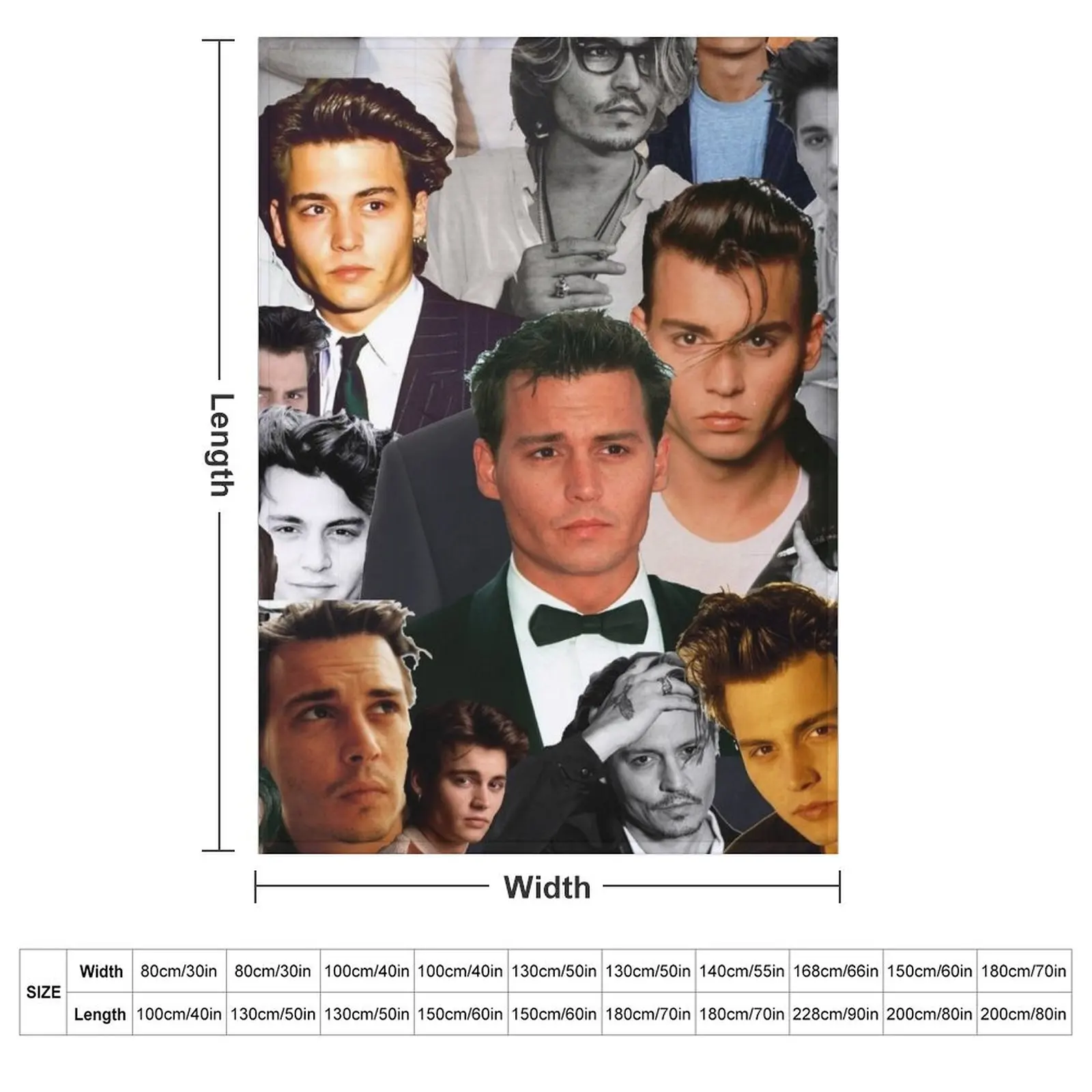 Johnny Depp Collage Throw Blanket decorative Large Thin Bed linens Blankets