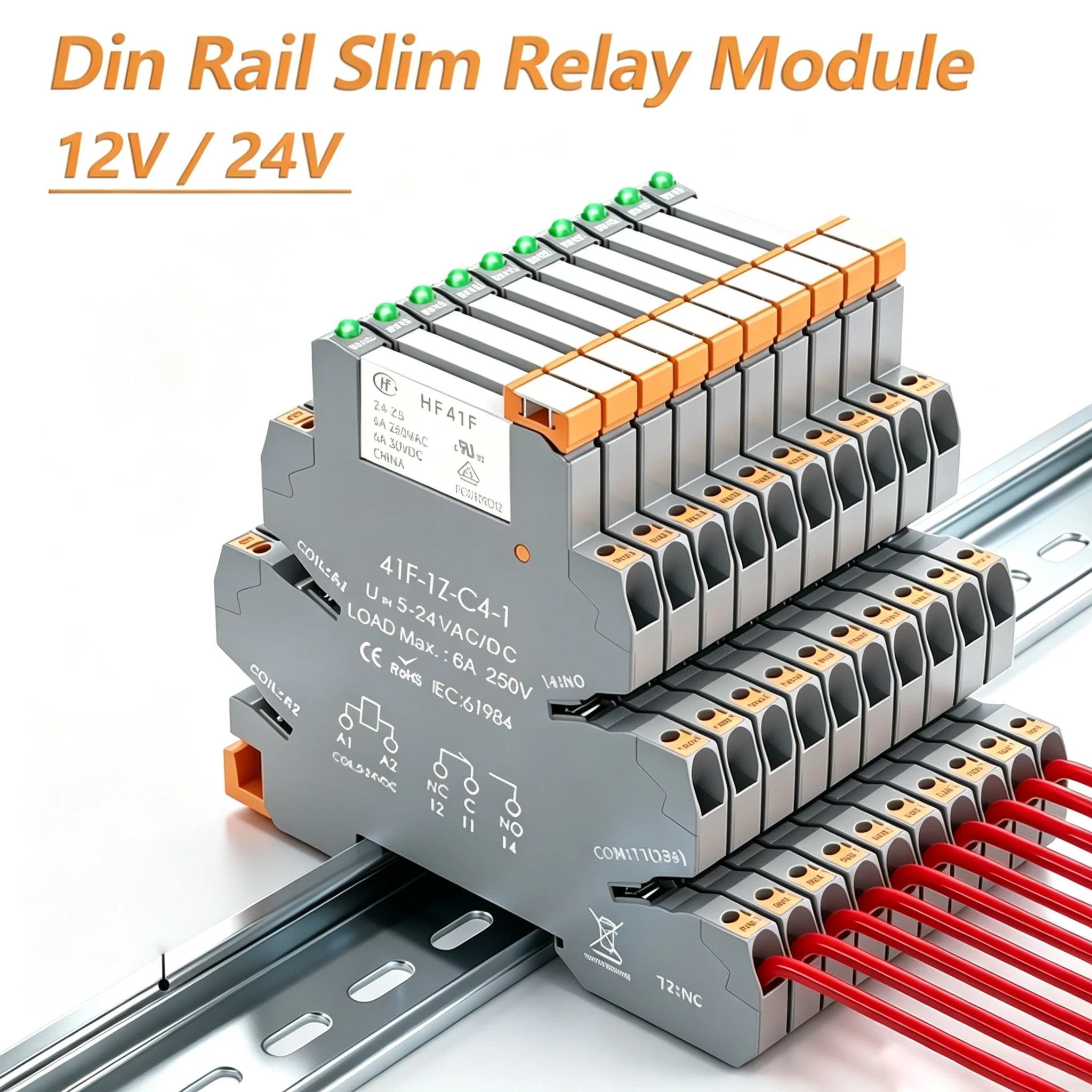 Slim Relay 41F-1Z-C4-1 1Z-C2 Integrated PCB Mount Power Relay With 12-24V Universal Base Industrial Din Rail Ultra-thin Relay